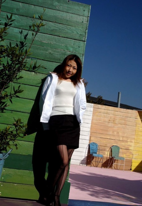 Japanese girl Sumire strikes great nude and non nude poses in solo action