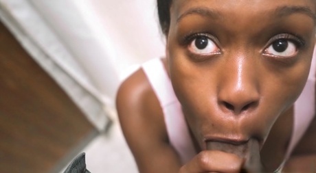 Black girl Mila Mars has sex with a big black cock in black socks