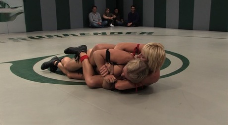Blonde & brunette MILFs go head-to-head in a wild catfight in bikinis