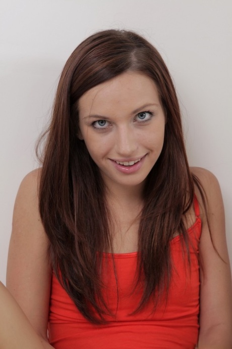 Barely legal teen Mary Jane Johnson takes a pee in the sink & toys her muff