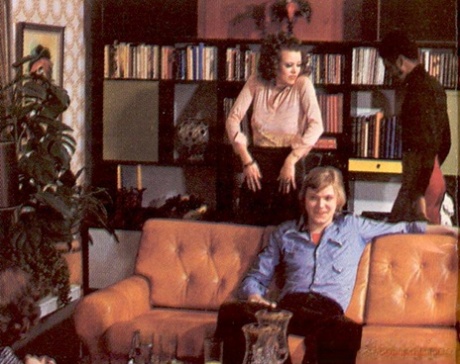 All-natural vintage pornstars getting involved in a wild orgy on the sofa