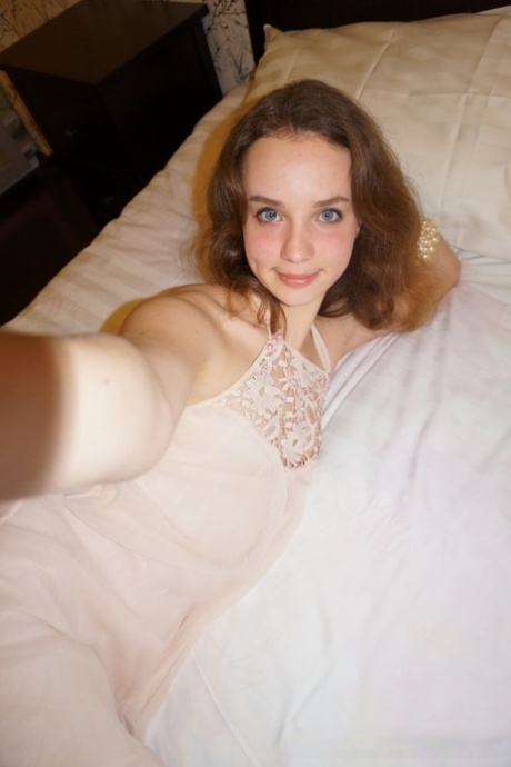 Cute amateur teen exposing in her tiny tits & hot ass in a selfie compilation