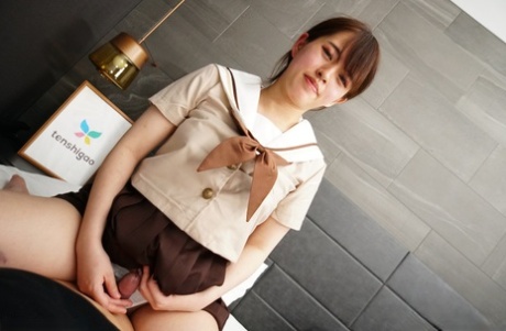 Japanese teen Mao Haneda gets banged and shows her lickable creampied pussy