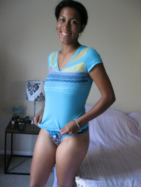 Amateur babe shows off her big natural tits and plays with her snatch