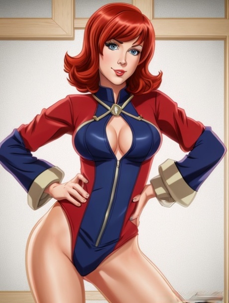 Ginger anime doll Gwen Tennyson shows her hot slender body & big tits